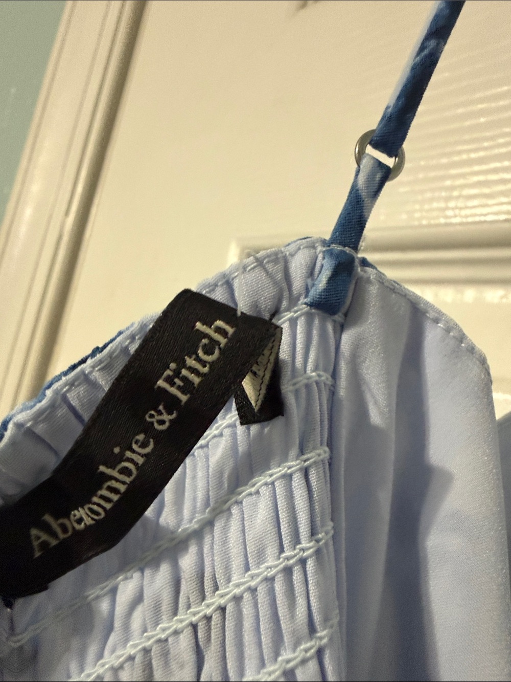 The A&F Camille Midi Dress Blue Floral High Slit Size Small NWT - Picture 9 of 9